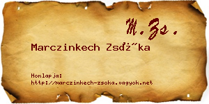 Marczinkech Zsóka névjegykártya